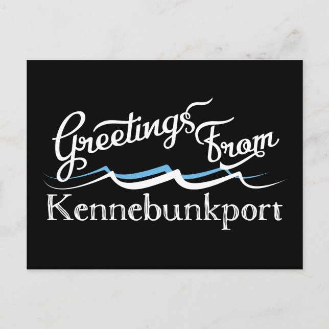 Kennebunkport Water Waves Postcard (Front)