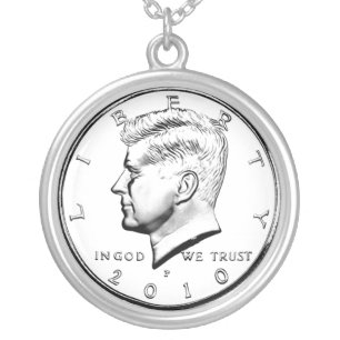 KENNED half dollar Silver Plated Necklace
