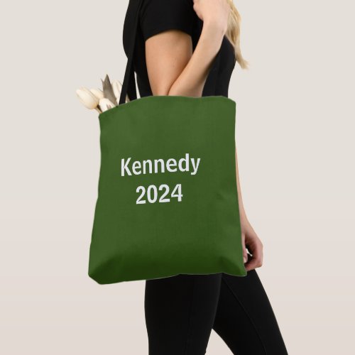 Kennedy 2024 earthy green  tote bag