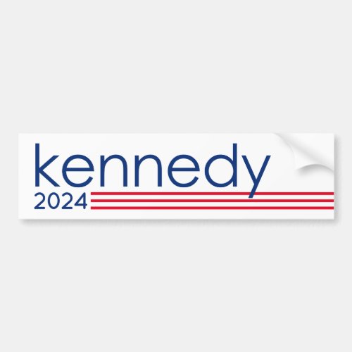 Kennedy 2024 Heal the Divide _ red blue Bumper Sticker