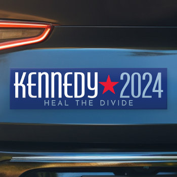 Kennedy 2024 Heal The Divide - Red Blue Bumper Sticker by theNextElection at Zazzle