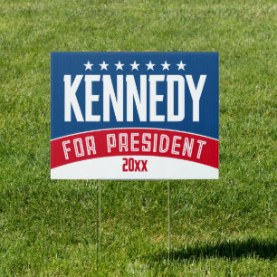 Kennedy 2024 - red white blue simple modern sign