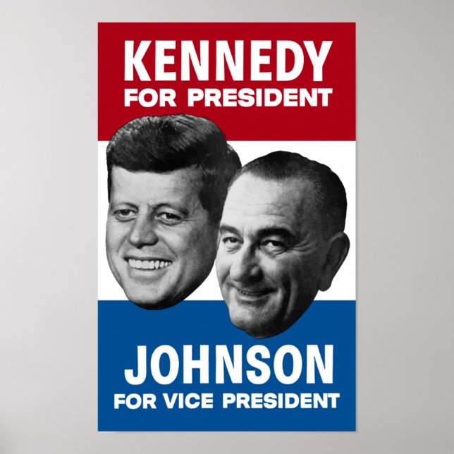 Kennedy And Johnson 1960 Election Poster (Front)