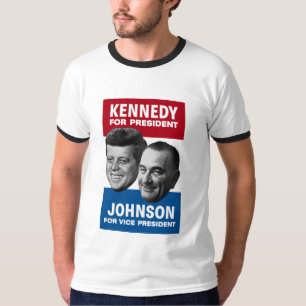 Kennedy And Johnson 1960 Election Poster T-Shirt