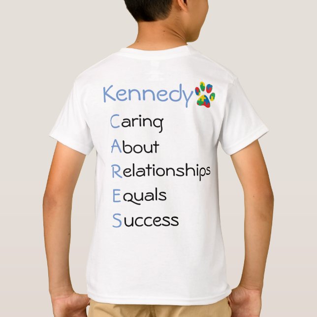 Kennedy Autism Awareness T-Shirt (Back)
