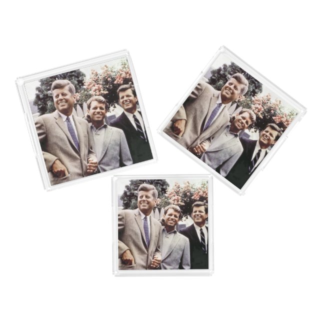 Kennedy Brothers, President John, Robert & Ted Acrylic Tray (Set)