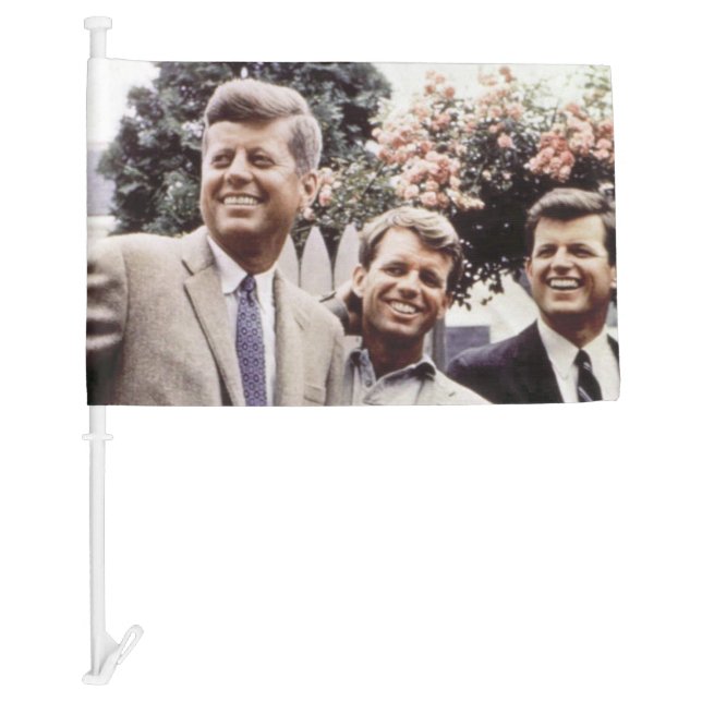 Kennedy Brothers, President John, Robert & Ted Car Flag (Front)