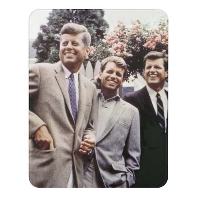 Kennedy Brothers, President John, Robert & Ted Door Sign (Contemporary Vert)
