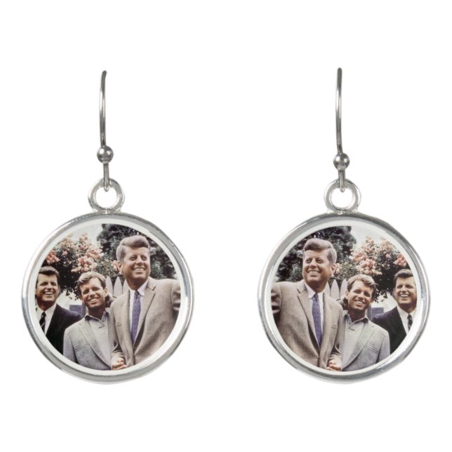 Kennedy Brothers, President John, Robert & Ted Earrings (Front)
