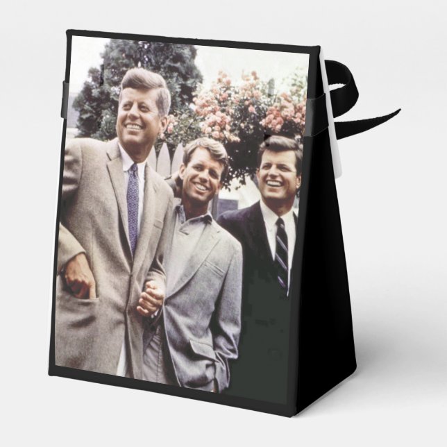 Kennedy Brothers, President John, Robert & Ted Favor Boxes (Back Side)