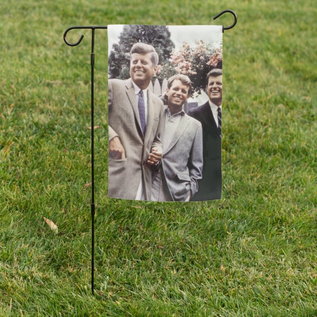 Kennedy Brothers, President John, Robert & Ted Garden Flag (In SItu)