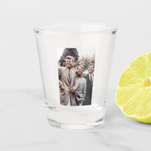 Kennedy Brothers, President John, Robert & Ted Shot Glass