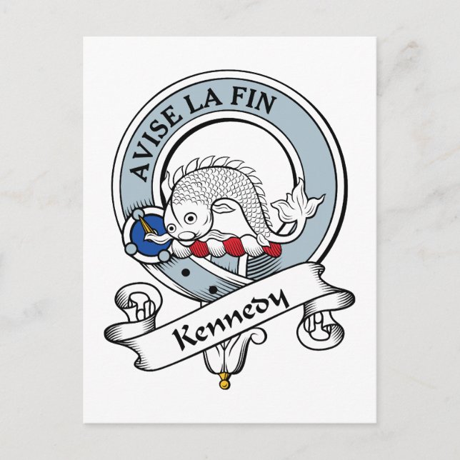 Kennedy Clan Badge Postcard (Front)