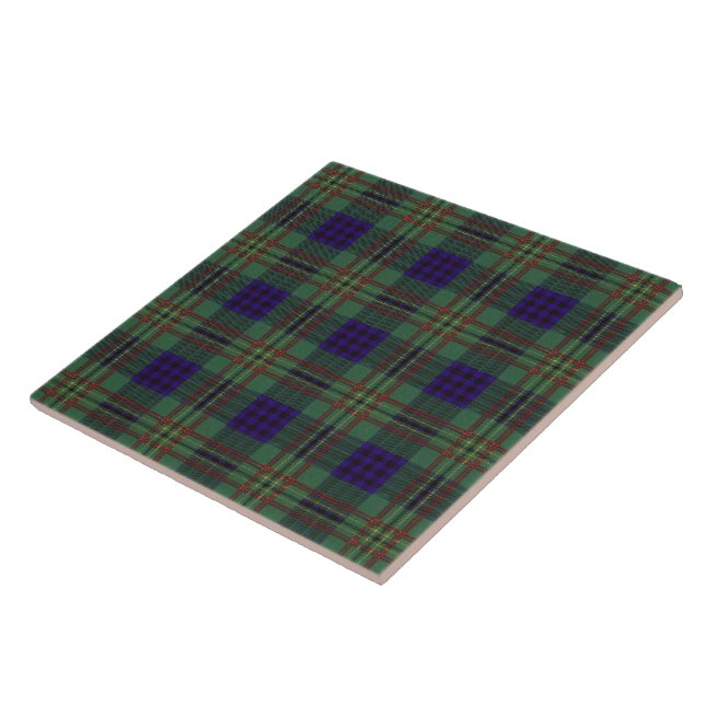 Kennedy clan Plaid Scottish tartan Ceramic Tile (Side)