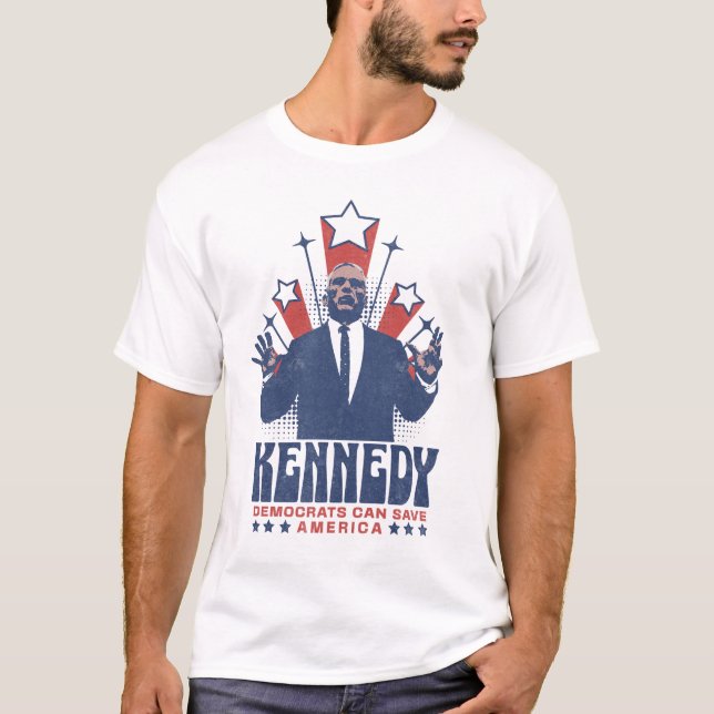 Kennedy Democrats Can Save America RFK Jr 2024 T-Shirt (Front)