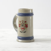 Kennedy Family Crest Coat of Arms Beer Stein (Front Left)