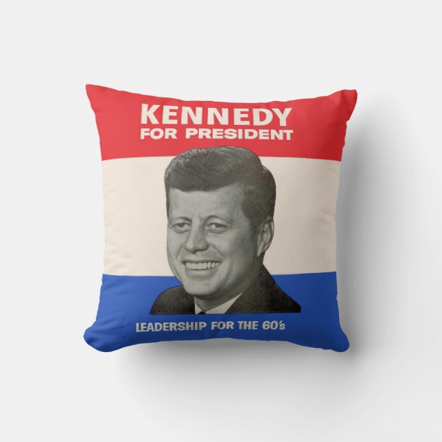 Kennedy for President Throw Pillow (Front)