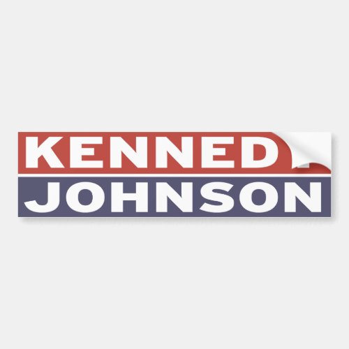 Kennedy  Johnson Bumper Sticker