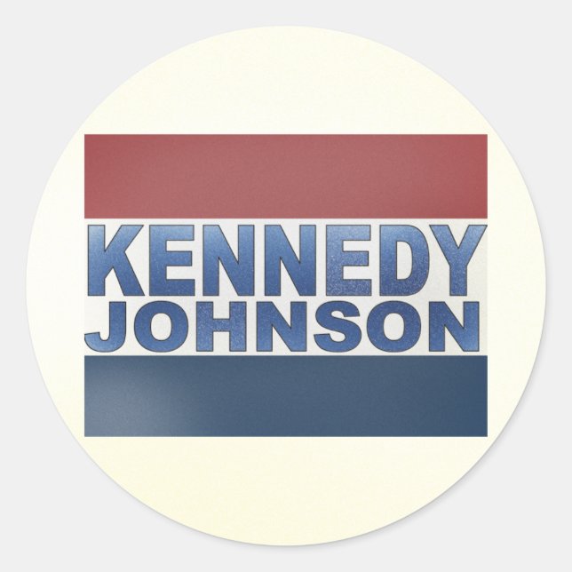 Kennedy Johnson Campaign Classic Round Sticker (Front)