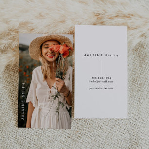 KENNEDY Modern Minimalist Sleek & Simple Photo Business Card