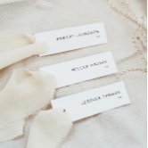Minimalistic Gold Wedding Name Tag Place Cards