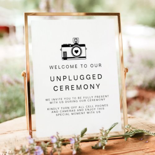 KENNEDY Modern Unplugged Ceremony Wedding Sign