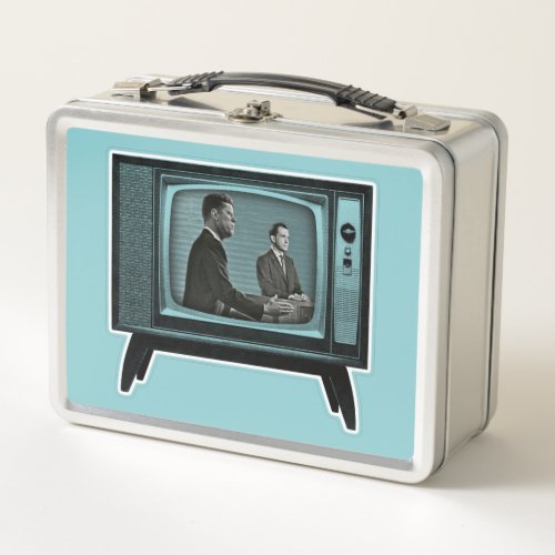 Kennedy Nixon 1960 TV Debate Metal Lunch Box