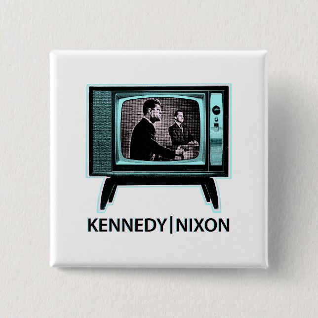 Kennedy Nixon 1960 TV Debate Pinback Button (Front)