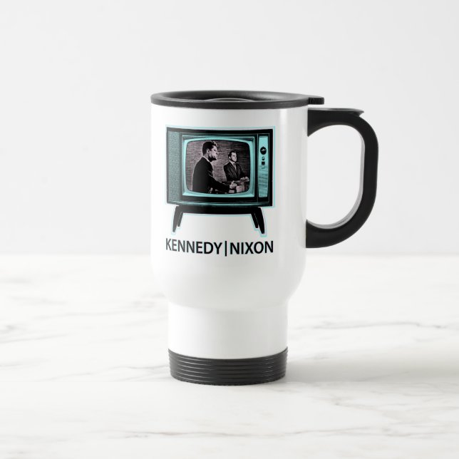 Kennedy Nixon 1960 TV Debate Travel Mug (Right)