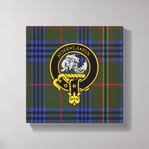 Kennedy Scottish Crest and Tartan Canvas print
