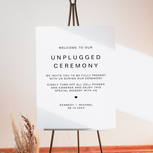 KENNEDY Simple Modern Minimal Unplugged Ceremony Foam Board