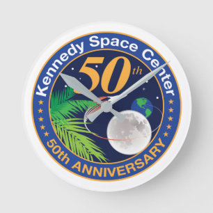 Kennedy Space Center (50th Anniversary) Round Clock
