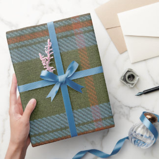 Kennedy Tartan Light Wool Look Wrapping Paper