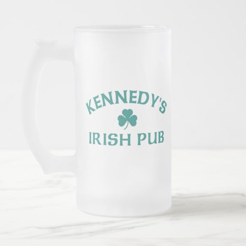 Kennedys Irish Pub  Frosted Glass Beer Mug