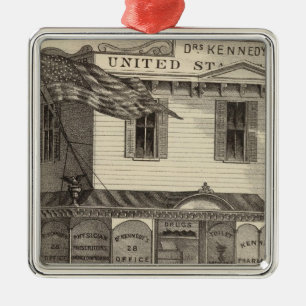 Kennedy's United States Pharmacy, Cape May City Metal Ornament