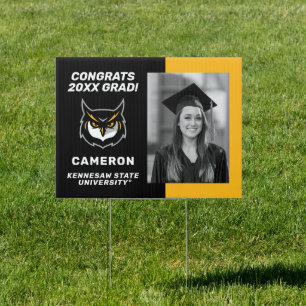 Kennesaw Owl   Congrats Grad Sign