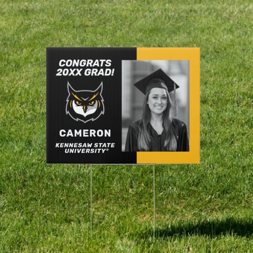 Kennesaw Owl  Congrats Grad Sign