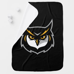 Kennesaw Owl Logo Baby Blanket