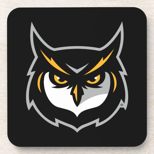 Kennesaw Owl Logo Beverage Coaster (Front)