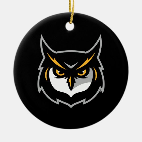 Kennesaw Owl Logo Ceramic Ornament