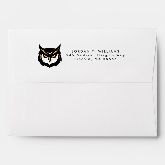 Kennesaw Owl Logo Envelope (Back (Top Flap))