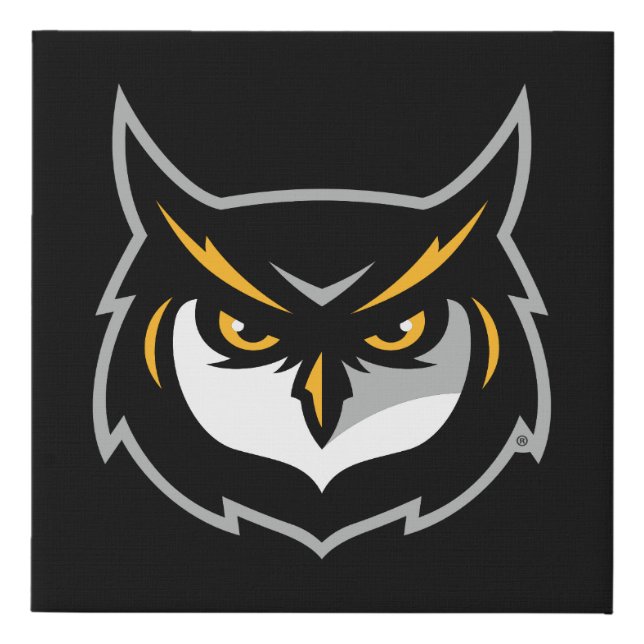 Kennesaw Owl Logo Faux Canvas Print (Front)