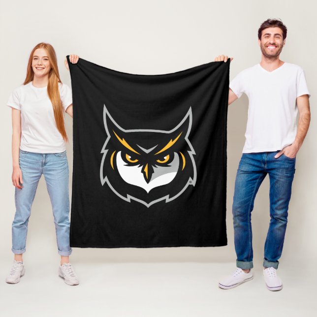 Kennesaw Owl Logo Fleece Blanket (In Situ)