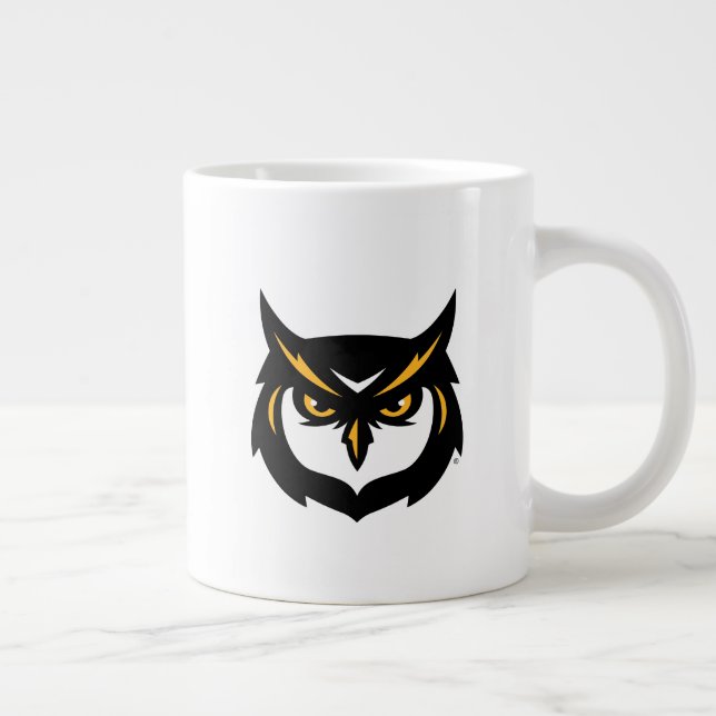 Kennesaw Owl Logo Giant Coffee Mug (Right)