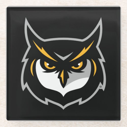 Kennesaw Owl Logo Glass Coaster