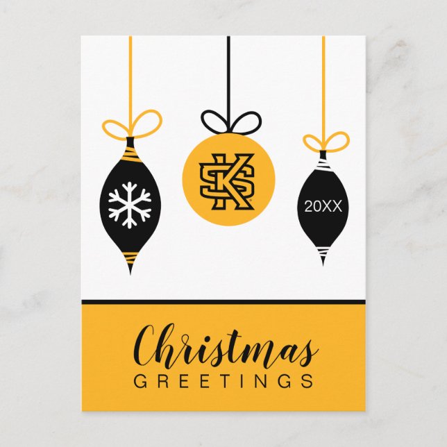 Kennesaw Owl Logo Holiday Postcard (Front)