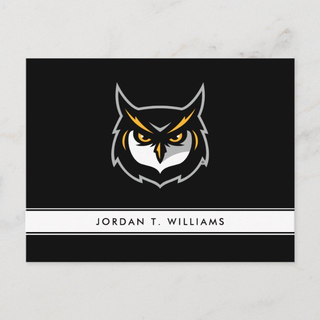 Kennesaw Owl Logo Invitation Postcard (Front)