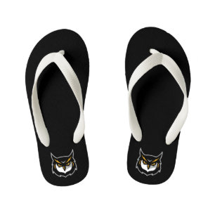 Kennesaw Owl Logo Kid's Flip Flops