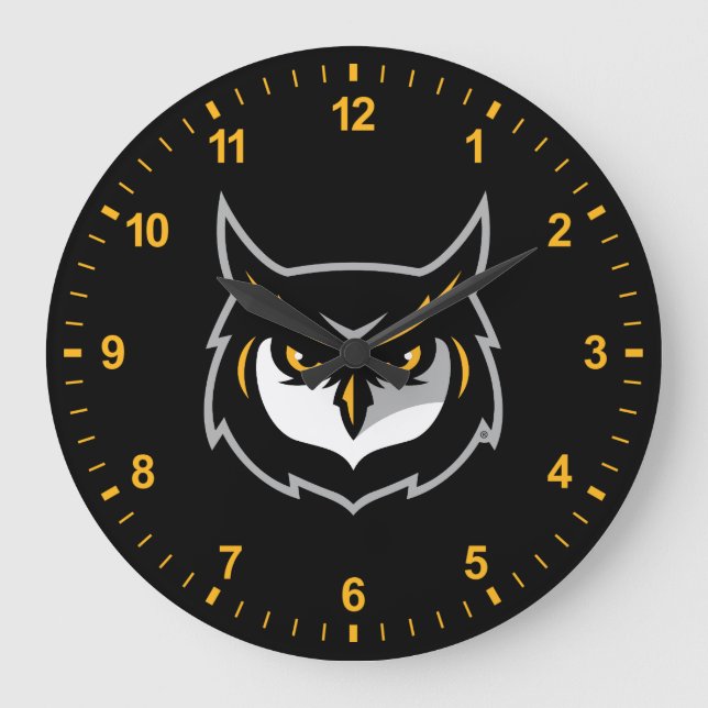 Kennesaw Owl Logo Large Clock (Front)