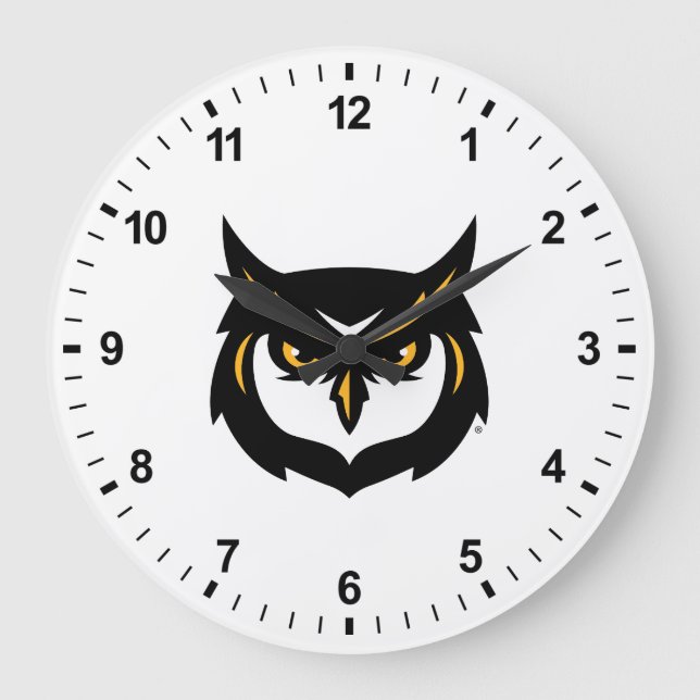 Kennesaw Owl Logo Large Clock (Front)